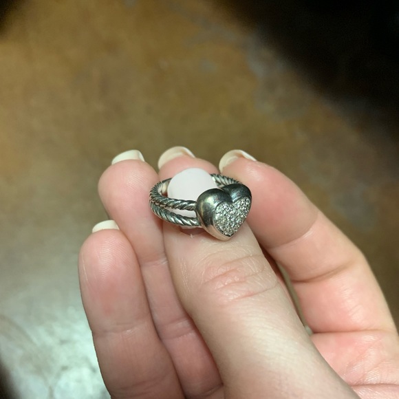 David Yurman Diamond Heart Ring - Picture 2 of 4